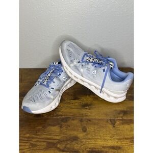 On Cloud Running Shoes Womens Size 11 Cloudsurfer White Blue 3WD10441203